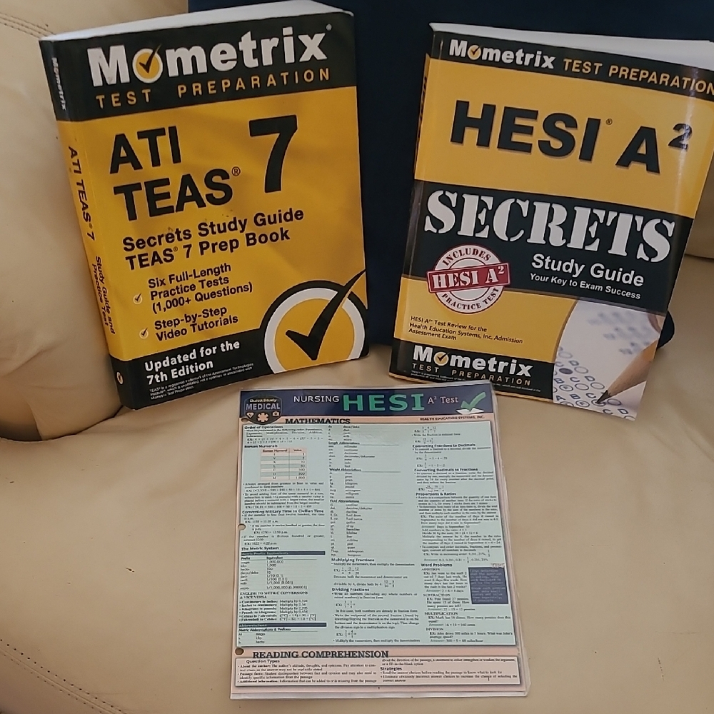 HESI A2 Nursing Quick Study Reference - Blue/White